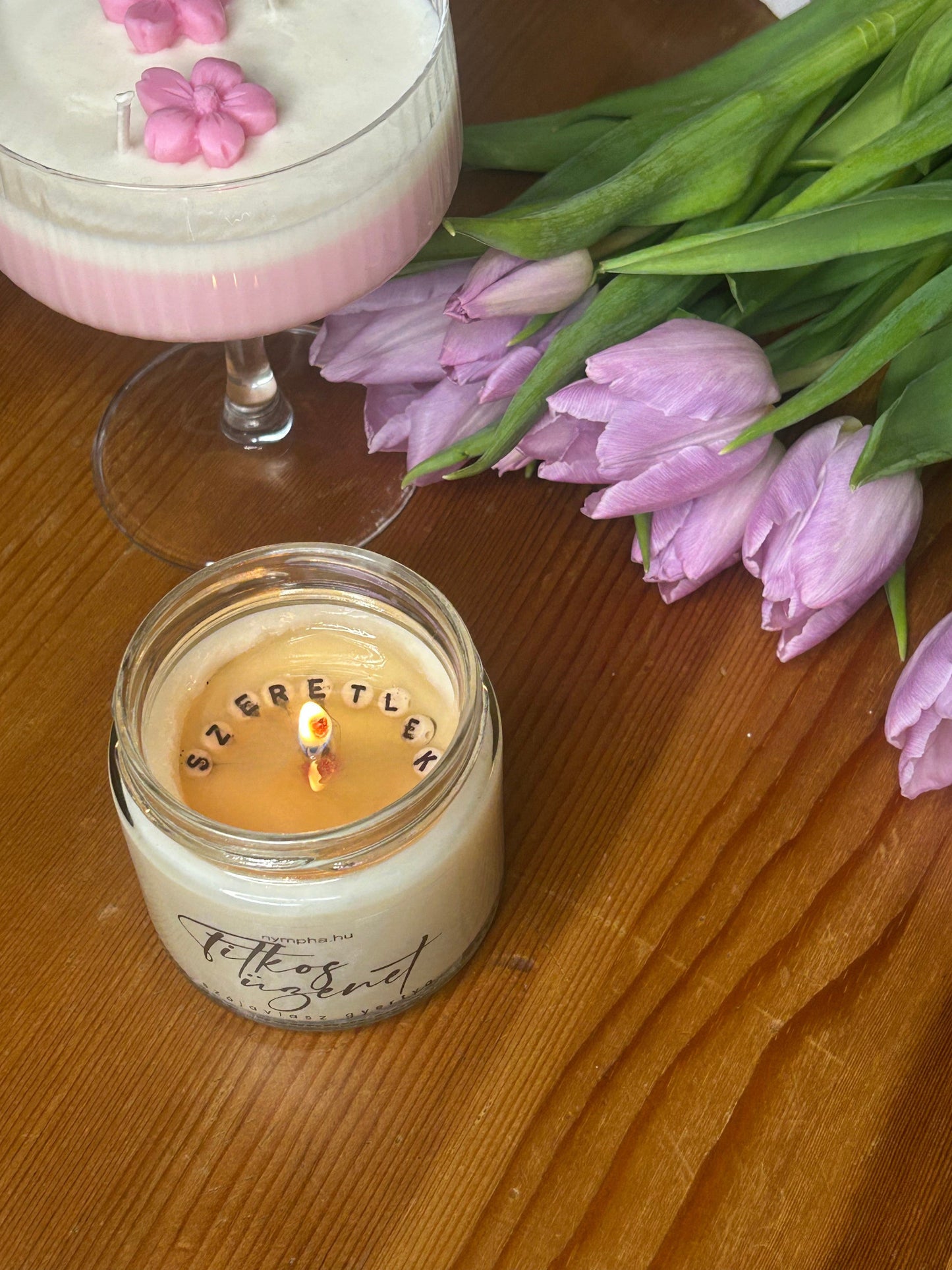 Titkos üzenet gyertya